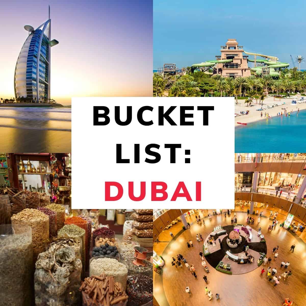 Dubai bucket list
